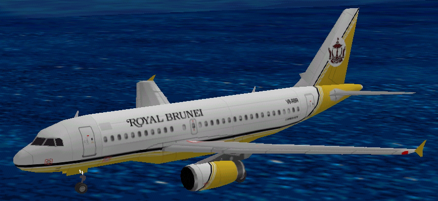Flightsim Fs2004/Fs98 Royal Brunei Airbus A319-132, Iae Powered