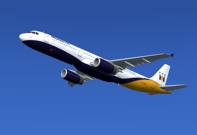 Monarch Airlines Airbuss A321 (G-Mara) Textures Exclusively - A Real Paint Layout For The