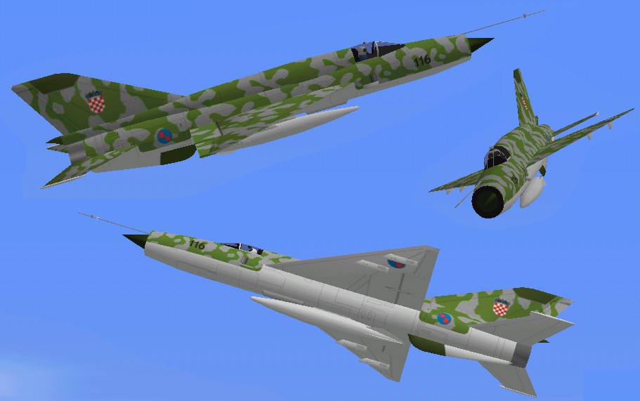 Flightsim Fs2004/Fs98/Cfs Croatia Air Force Mig-21Bisd Flightsim Fs2004/Fs98/Cfs Croatia A