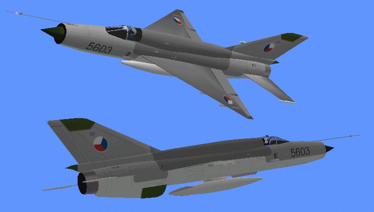 Flightsim Fs2004/Fs98/Cfs Czech Air Force Mig-21Pfm Flightsim Fs2004/Fs98/Cfs Czech Air Fo