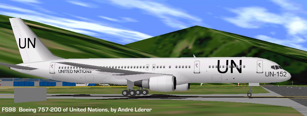 Flightsim Fs2004/Fs98 Aircraft Boeing 757-200 United Nations Boeing 757-200 Of United Nati