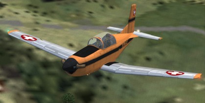 Fsx/Flightsim Fs2004/Fs9 Pilatus Pc-7 Turbotrainer Swiss Turboprop Training Aircraft
