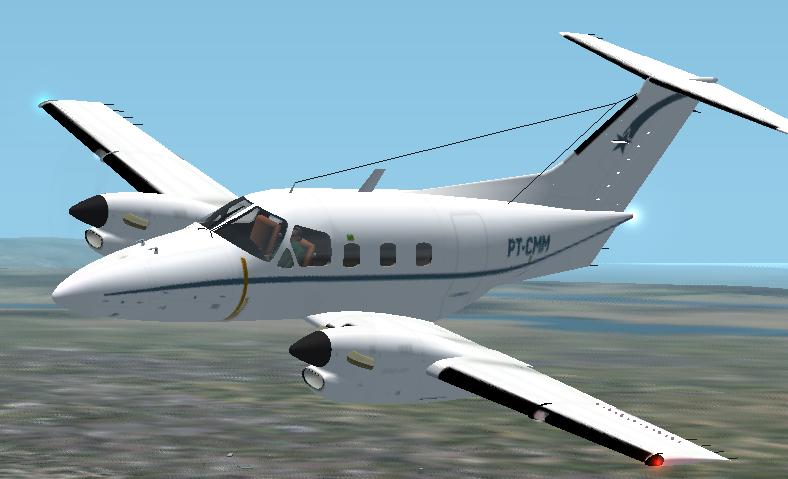 Fs2002 Embraer Emb-121 Xingu A Seven Seat Twin Turboprop Painted As Particular Plane Regis — 1