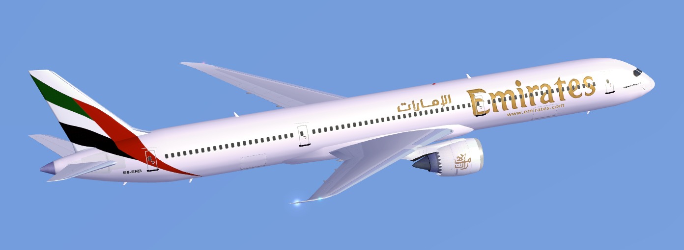Fsx Emirates Boeing 787 Super 11, A Three Class Arrangement For 400-425 Seating Passengers — 1