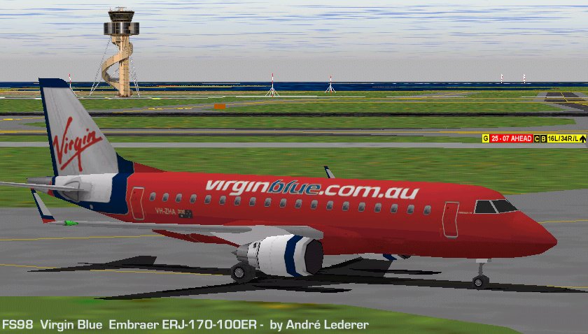 Flightsim Fs2004/Fs98 Virgin Blue Erj-170 Embraer Erj-170-100Lr Of Virgin Blue, Registrati