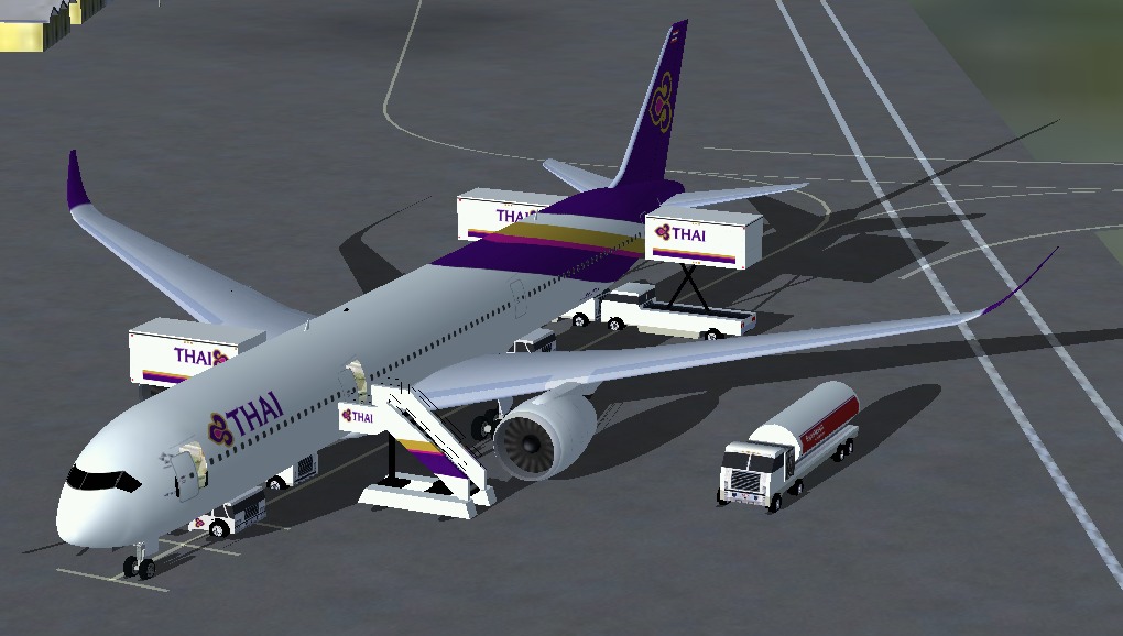 Fsx Thai Airways International Airbus A350-1000 Xwb (Extra Wide Body).Features A 6 Wheels