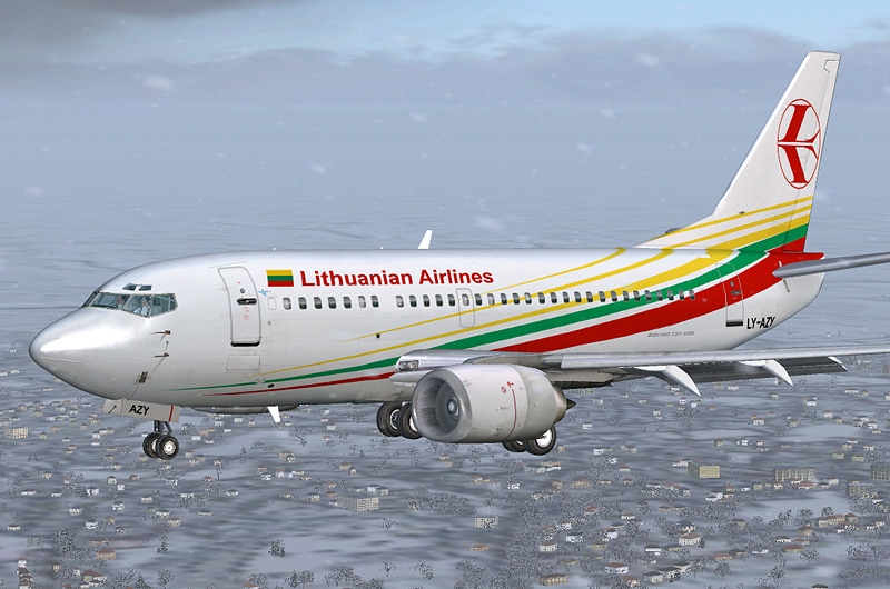 Lithuanian Airlines Ly-Azy Boeing 737-500 Repaint For Fs2004 Feelthere Pic 737-500