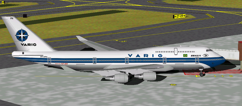 Flightsim Fs2004/Fs98 Varig Boeing 747-400 Registrations Pp-Vpi, Pp-Vpg And Pp-Vph (1991-1