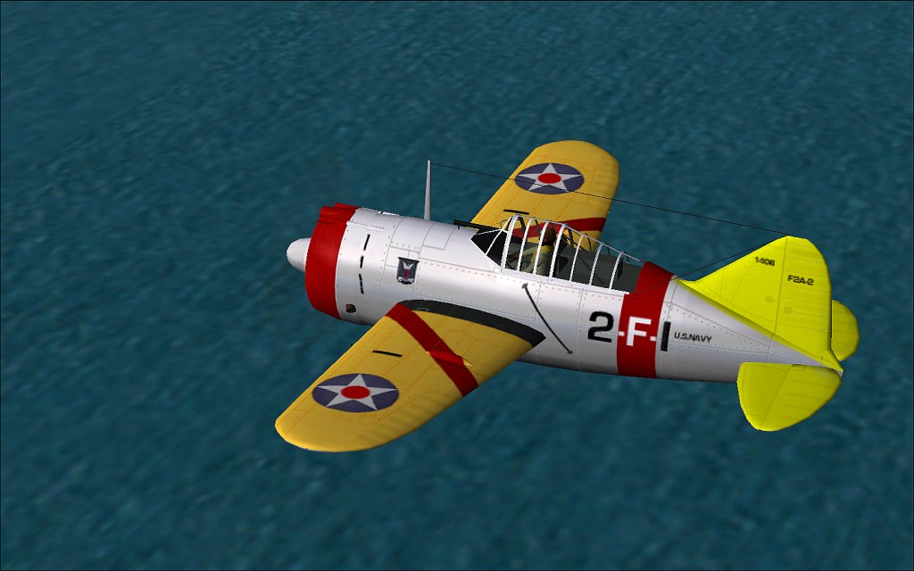 Fs2004/Fsx Brewster Buffalo F2A3 Shipboard Fighter