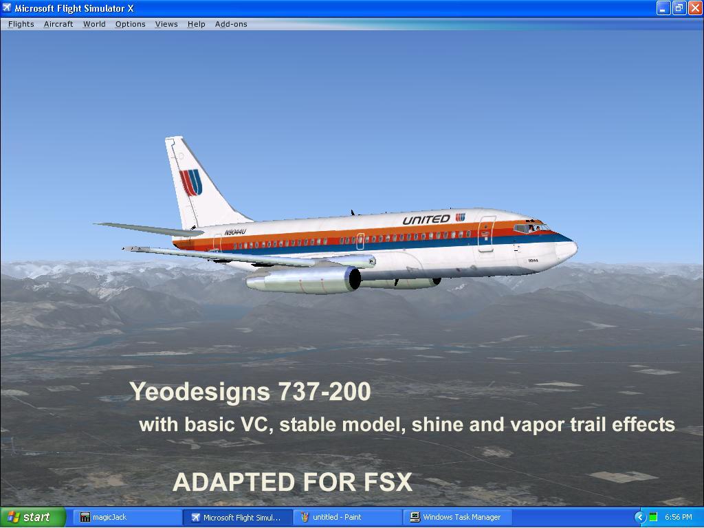 Fsx - Yeodesigns Boeing 737-200 - Fs2002 Model Renovated For Use With Fsx Only — 1