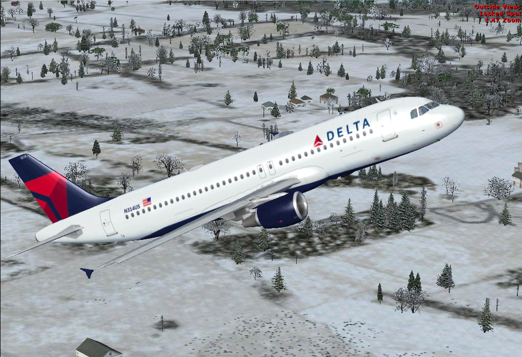 Fs2004 Delta Airlines Airbus A320-200 Cfm, Registration N314Us