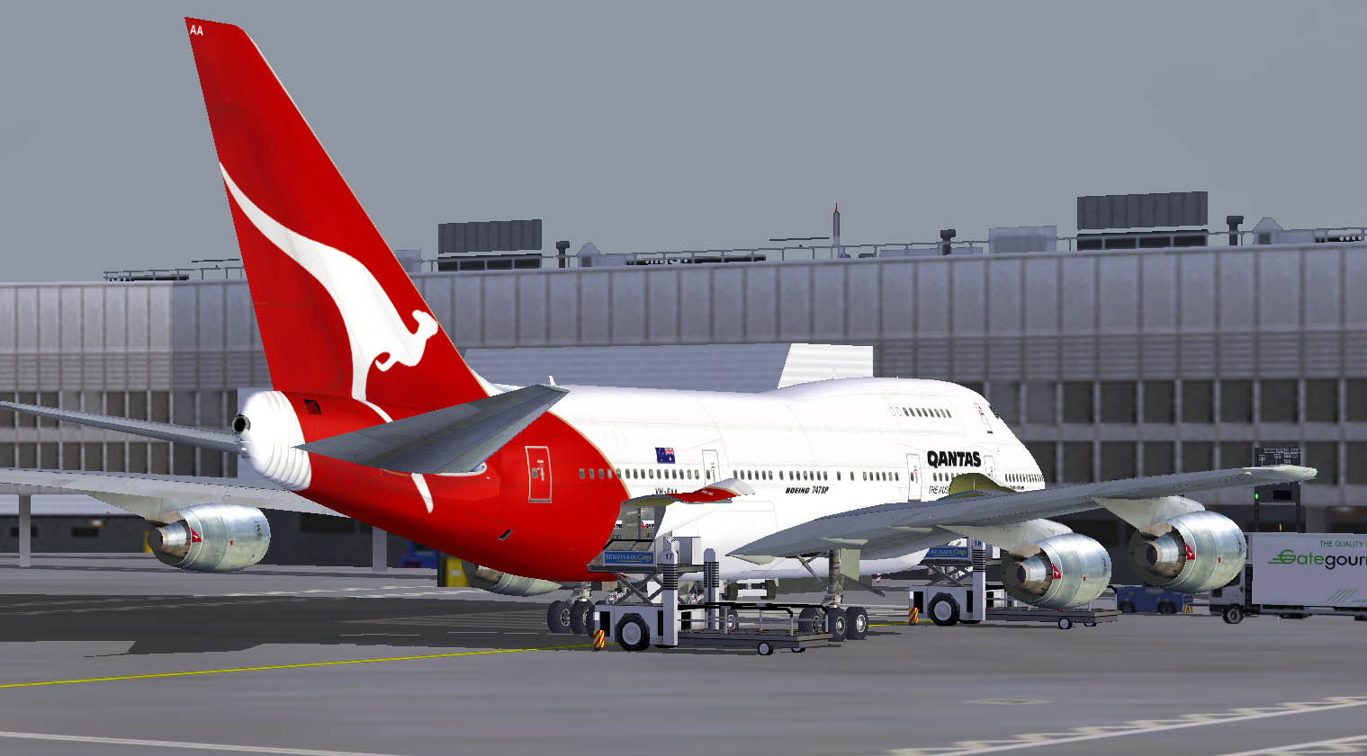 Project Opensky - Boeing 747Sp Qantas Passenger V1 For Fs2004 Exclusively Copyrights: Airp — 1