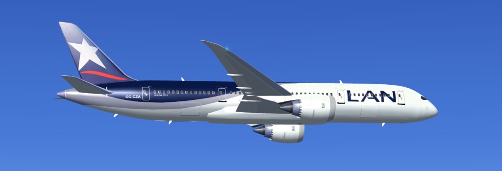 Fs2004 Lan Airlines Boeing 787-8 All Included, (No Base Pack Needed) 3 Aircrafts With Diff