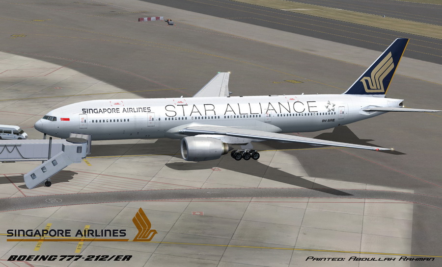Project Opensky Boeing 777-200 V2 For Fs2004/Fsx Singapore Airlines Star Alliance Boeing 7