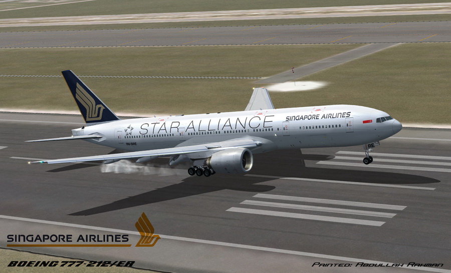Project Opensky Boeing 777-200 V2 For Fs2004/Fsx Singapore Airlines Star Alliance Boeing 7