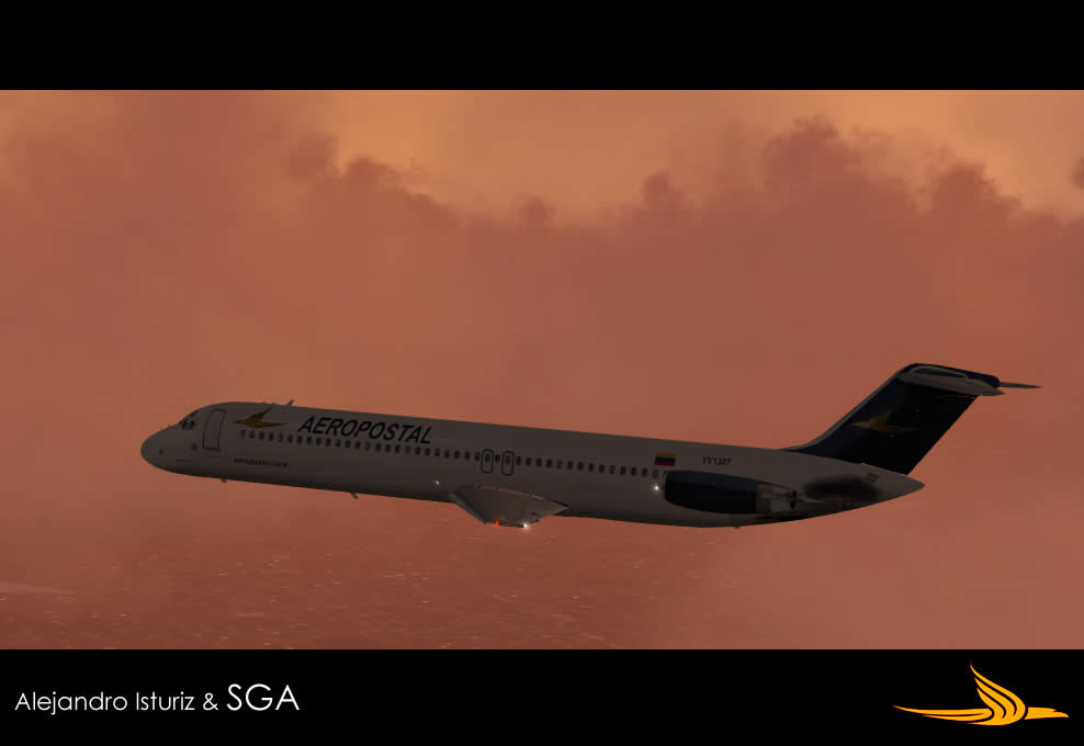 Dc9-50 Aeropostal Copyrights: This Aircraft Is Made By Sga Tested : Sga Repainted : Alejan