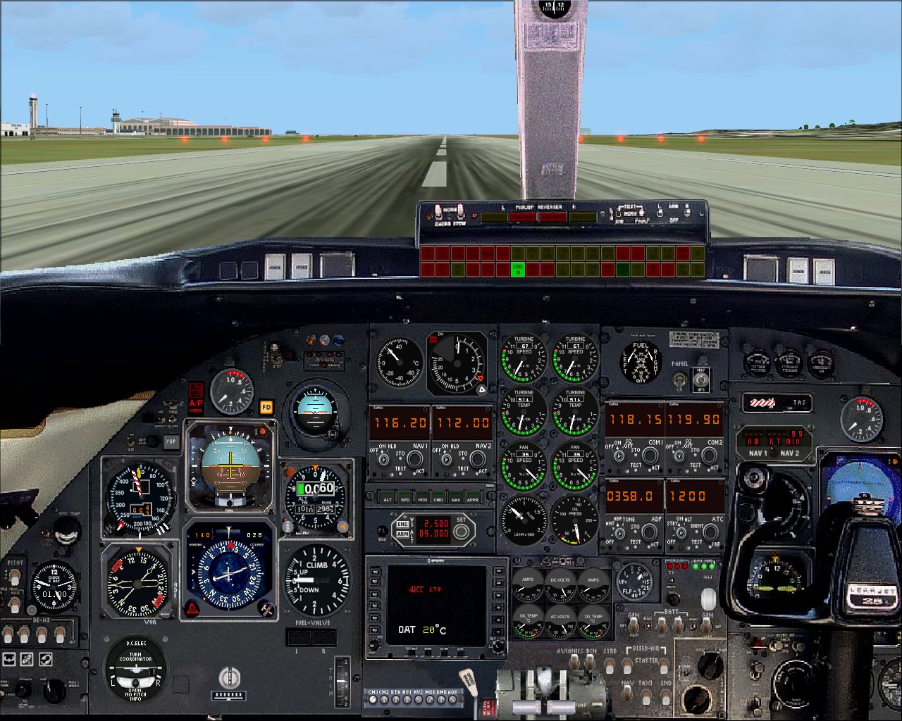 Fs2004 - Picturereal Panel Learjet-25 With Full Internal Views Incl — 1