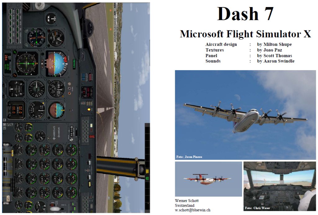 Fsx Manual/Checklist De Havilland Dash 7