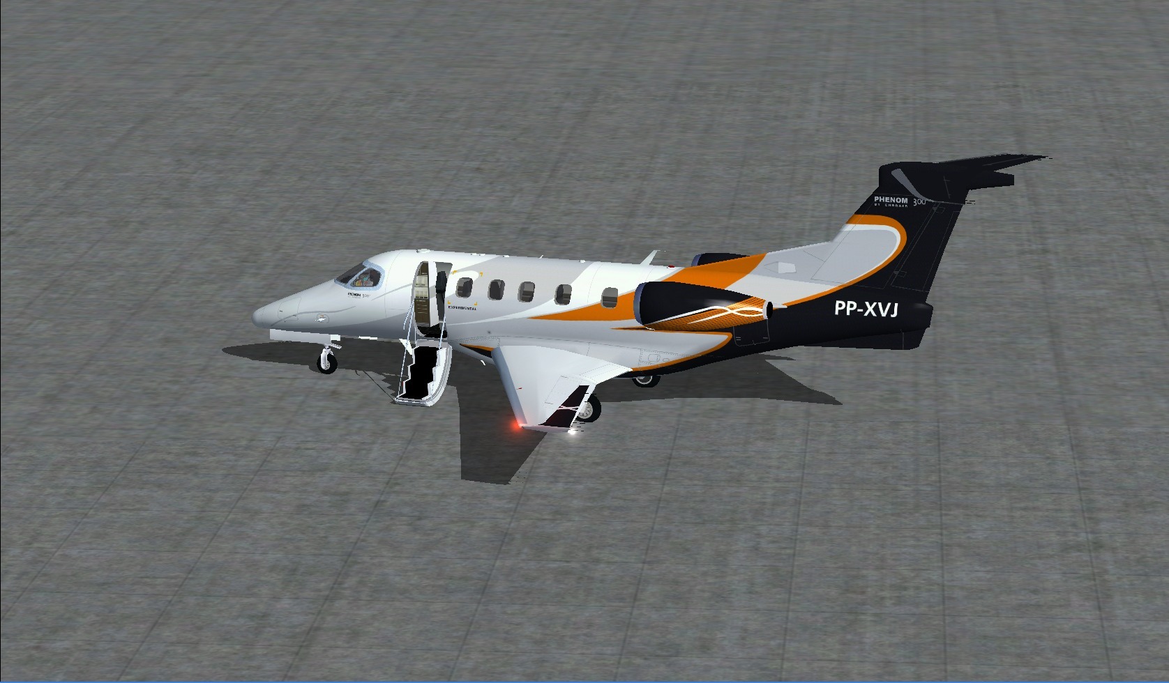 Fs2002 Embraer Phenom 300 Pp-Xvj (Experimental) Biz Jet By Camsim, Including Exterior Anim