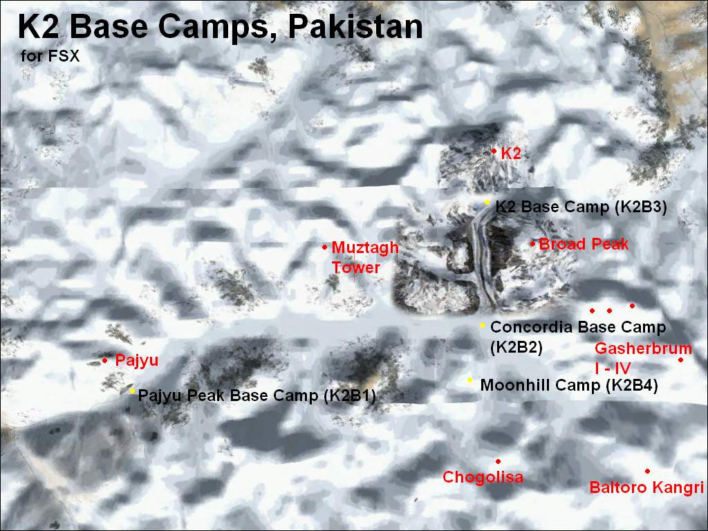 Fsx K2 Base Camps, Pakistan (K2B1, K2B2, K2B3 And K2B4) This Bundle Includes 4 Base Camps — 1