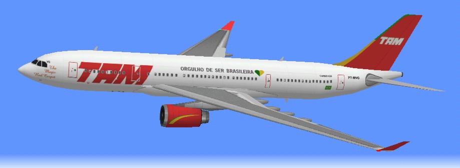 Flightsim Fs2004/Fs98 Tam Airbus A330-200 Flightsim Fs2004/Fs98 Tam Airbus A330-200, Regis