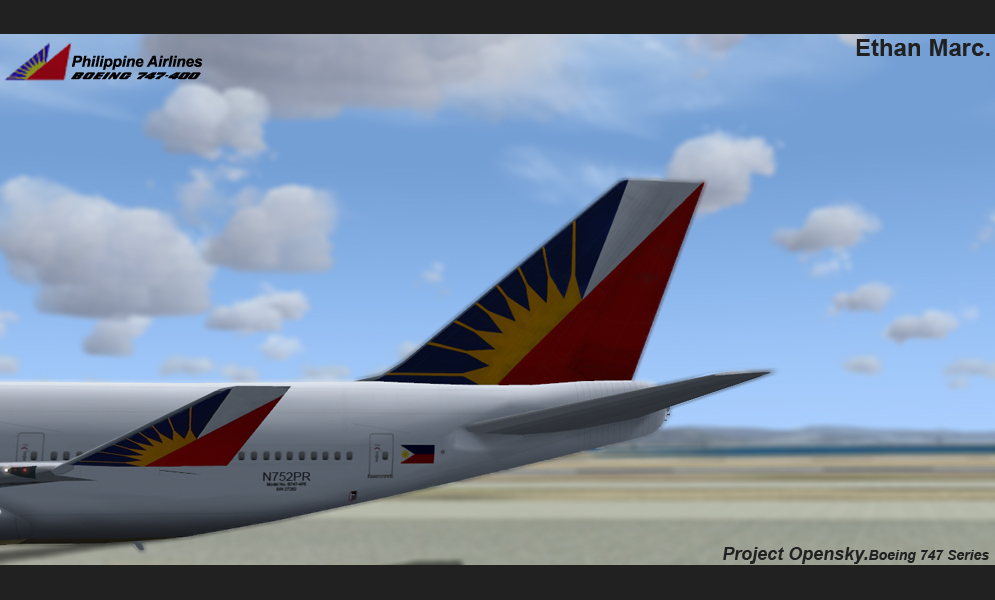 Project Opensky Boeing 747-400 Passenger V4 For Fs2004 Exclusively Philippine Airlines N75
