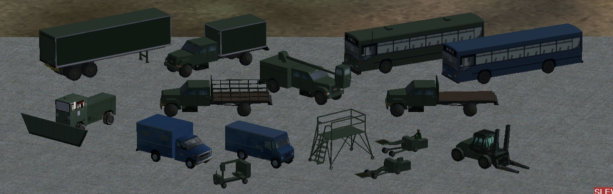 Fs2002 / Fs2004 / Fsx Military Scenery Objects V2