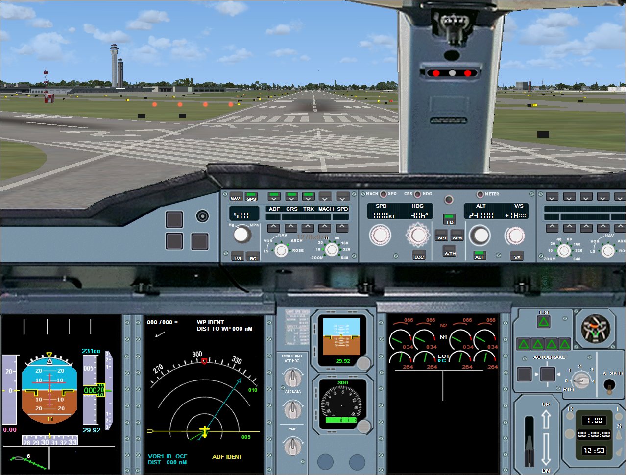 Fsx Airbus A-380 Panel Based On Actual Aircraft Pictures, This Panel Has All Its Instrumen