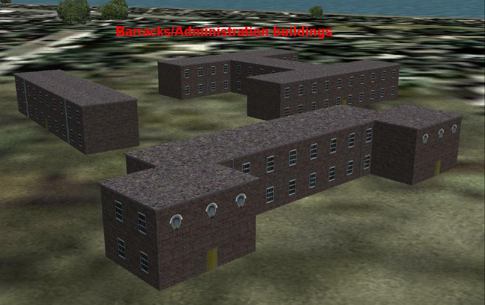 Vintage Military Buildings Ss Flightsim Fs2004/Fs9 Scenery Objects By Sidney Schwartz Cont