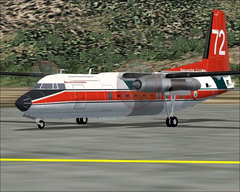 This Is Repainted Textures Of Mike Stones Fokker 27-200: In Colors Of French Securité Civi — 1