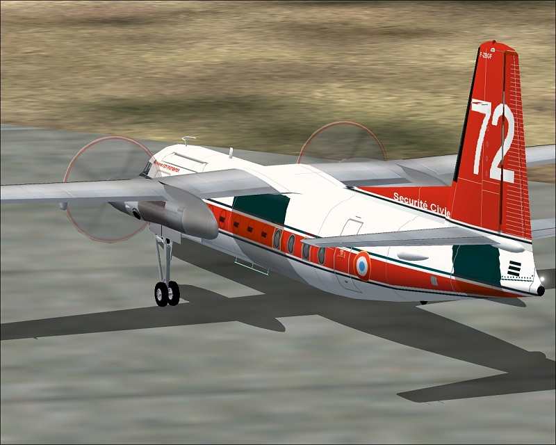 This Is Repainted Textures Of Mike Stones Fokker 27-200: In Colors Of French Securité Civi