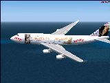 B-747-400Pw Hustler Magazine Fictional Liverie, Wite Body With Orange/Red Marks And Reall — 1