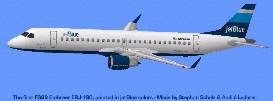 Fs2004 Fs98 Aircraft Embraer 190 Jetblue Airways — 1