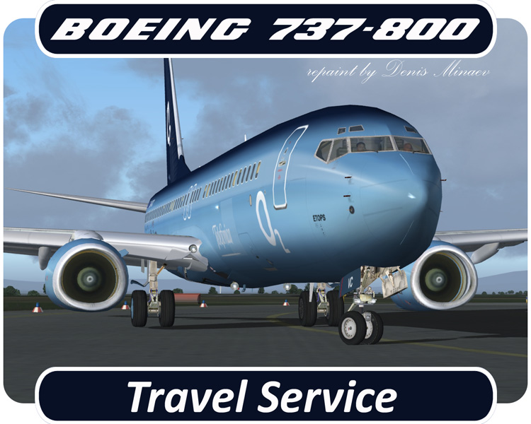 Boeing 737-800 Travel Service O2 - Ok-Tvc Textures Repaint For Pmdg 737-800Wl Important Th