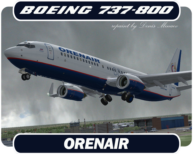 Boeing 737-800 Orenair - Vp-Bpi Textures Repaint For Pmdg 737-800Wl Important These Are Te