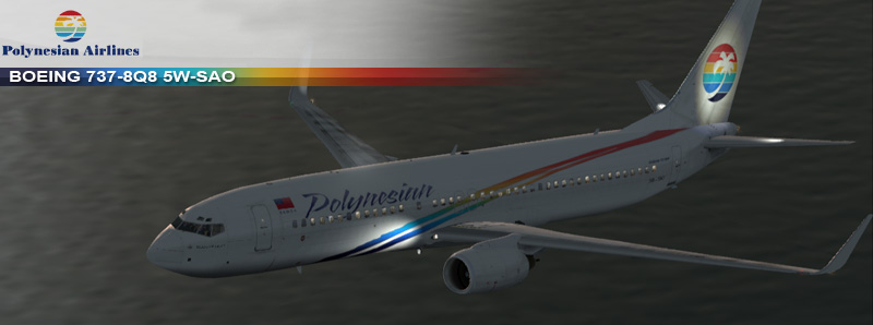 Thanks For Downloading My Boeing 737-8Q8 Polynesian Airlines Paint For The Pmdg