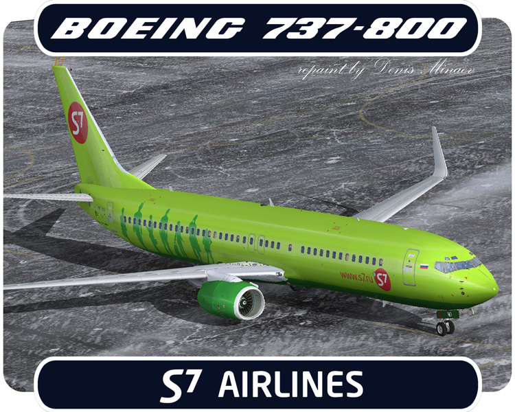 Boeing 737-800 S7 Airlines - Vp-Bng Textures Repaint For Pmdg 737-800Wl Important These Ar — 1