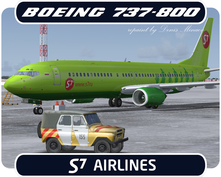 Boeing 737-800 S7 Airlines - Vp-Bng Textures Repaint For Pmdg 737-800Wl Important These Ar