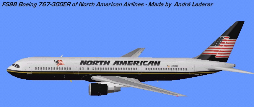 Flightsim Fs2004/Fs98 Aircraft Boeing 767-300Er North American Boeing 767-36N/Er Of North