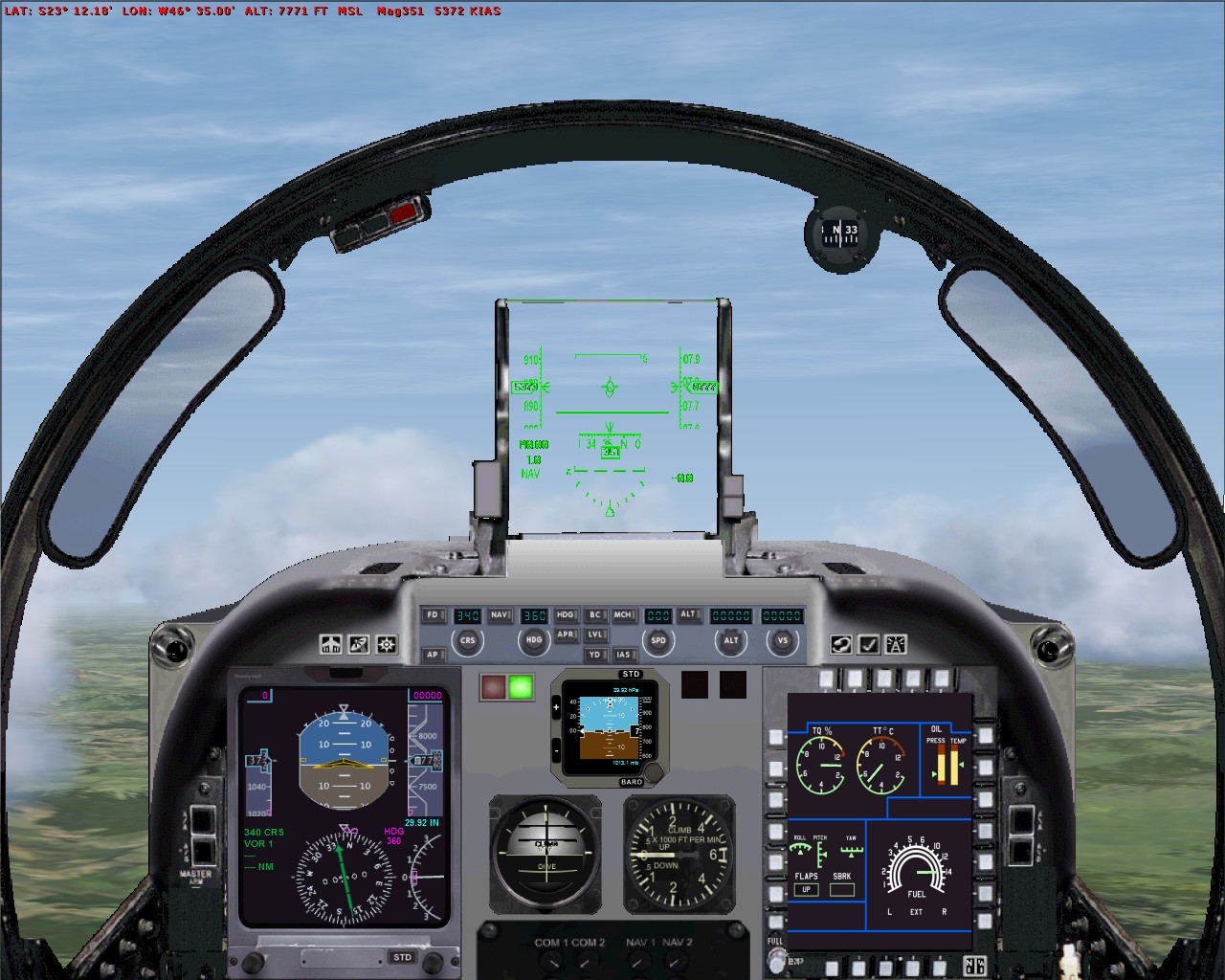 Fsx Embraer A-29B Panel
