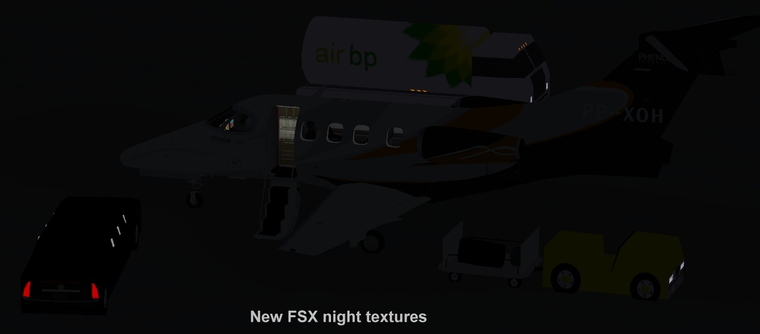 Fsx Embraer Phenom 100 Pp-Xoh Biz Jet By Camsim, Including Exterior Animated Ground Servic