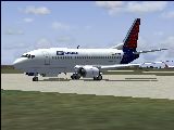 Boeing 737 -500 Air Sahara Colors Model By Sam Chin And Eric Cantau Repainted In Air Sahar