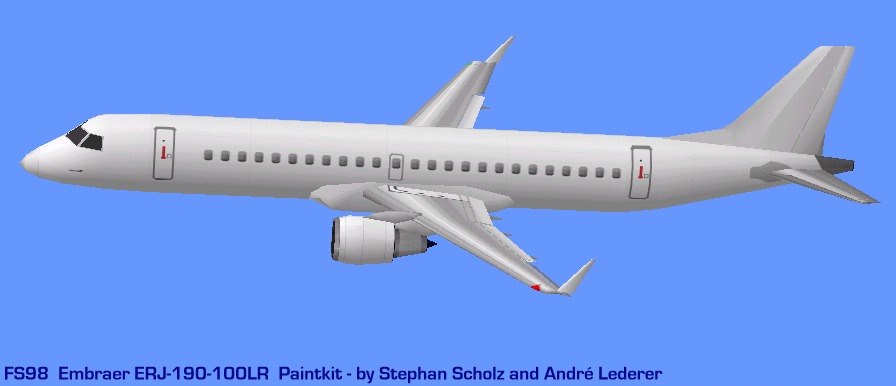 Flightsim Fs2004/Fs98 Aircraft Embraer 190 Paint-Kit Embraer 190, Paint-Kit - Powered By G — 1