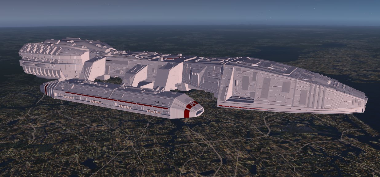Pilotable Battlestar Galactica From The Original Show - Ai Galactica Designed For Use With — 1