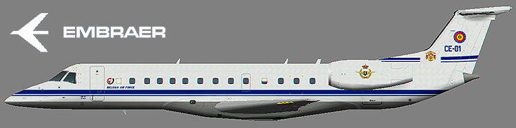 Textures Repaint Exclusively For Belgian Air Component Erj-135 For Use With The Charles Da — 1