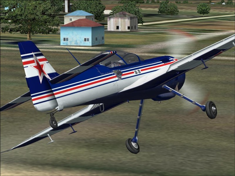 Full Aircraft (Sounds,Cockpit), Aerobatics Su29 Red And Blue Upgrade For Fs2004 Textures R — 1