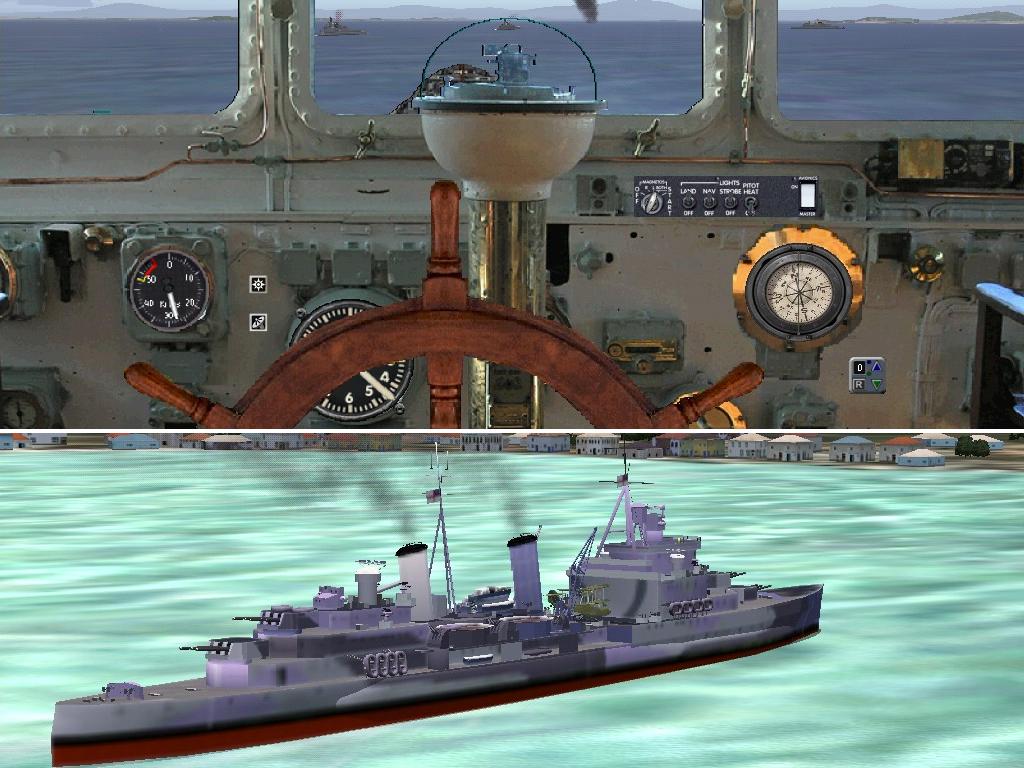 Fs2004/Fs2002 Panel For The British Wwii Town Class Cruiser Hms Sheffield, Hms Manchester — 1