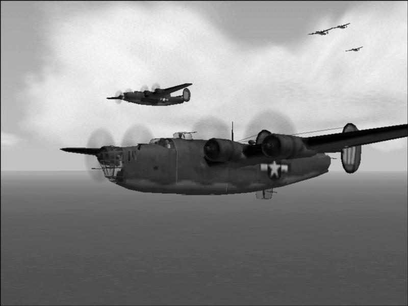 AOS B-24's in formation, routing for a bombing run - Photo 241
