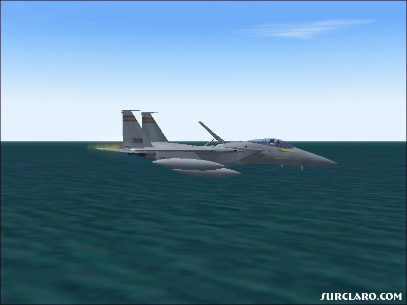 F-15A Slowing Down above water!  - Photo 15654