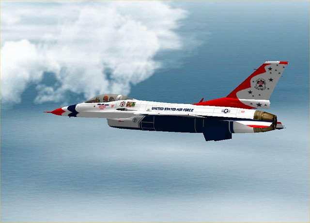F-16 Thunderbird flying through the clouds in New York Harbor.  Quite a fun plane to fly! - Photo 134